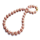 10-14mm Peach Bronze Pearl Necklace