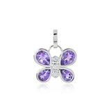 Gump's Signature Butterfly Charm in Amethyst & Diamonds