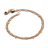 Diamond Triple Chain Bracelet