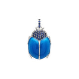 Gump's Signature Blue Scarab Pendant in Sapphires