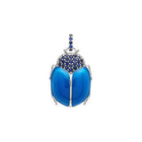Blue Scarab Pendant in Sapphires