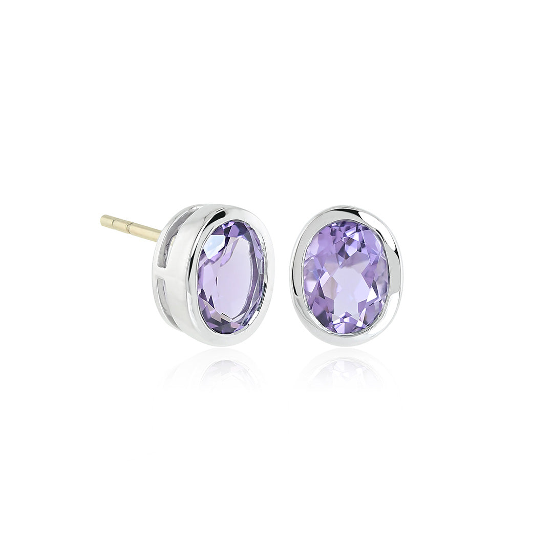 Gump's Signature Joan Stud Earrings in Amethysts