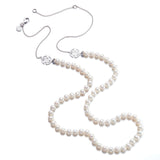 Silver Shou & Pearl Long Necklace