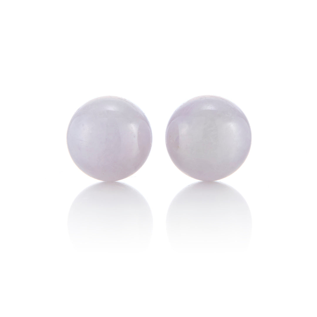 Gump's Signature 10mm Lavender Jade Bead Earrings