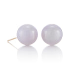 10mm Lavender Jade Bead Earrings