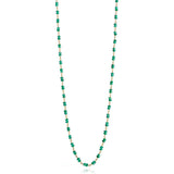 Emerald Double Bead Rosary Necklace
