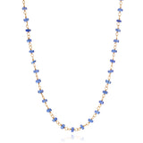 Sapphire Rosary Bead Necklace