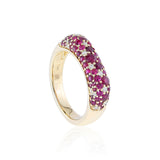 Snow-Set Ring in Rubies & Diamonds