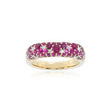 Snow-Set Ring in Rubies & Diamonds