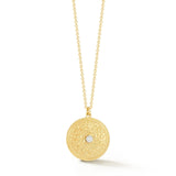 Classic Diamond Medallion Pendant Necklace