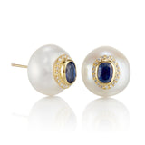 Baroque Pearl & Kyanite Earrings