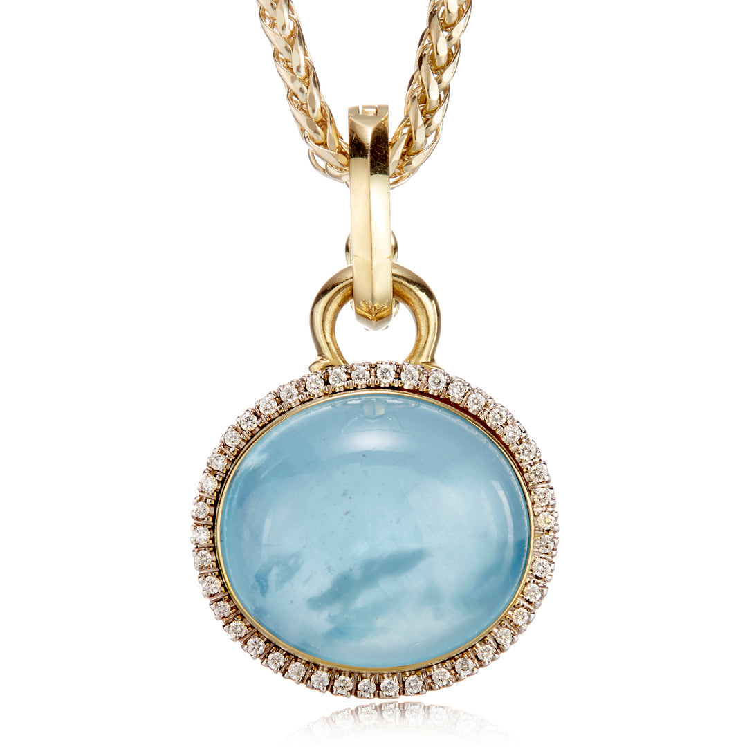 Aquamarine Cabochon Pendant