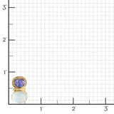 Swiss Blue Topaz & Tanzanite Double Cabochon Earrings