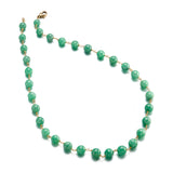 7.5mm Apple Green Jade Pigtail Necklace
