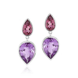 Sorella Earrings in Garnets & Amethyst