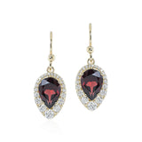 Aria Earrings in Garnets & Diamonds