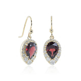 Aria Earrings in Garnets & Diamonds