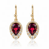 Aria Earrings in Garnets & Diamonds