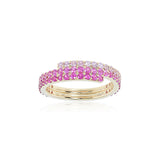 Stacking Wrap Ring in Pink Sapphires
