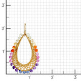 Multicolor Gemstone Teardrop Earrings