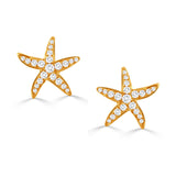 Diamond Petite Starfish Earrings