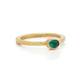 Emerald Braided Stacking Ring