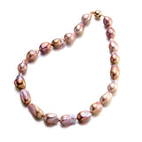 Baroque Metallic Pearl Necklace