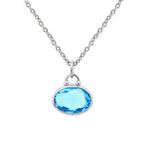 Ellis Pendant Necklace in Swiss Blue Topaz