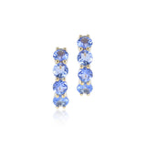 Quatro Hoop Earrings in Tanzanites