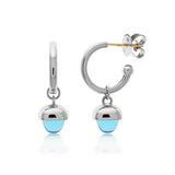 Pyramid Earrings in Swiss Blue Topaz