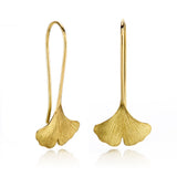 Ginkgo Leaf Small Drop Earrings
