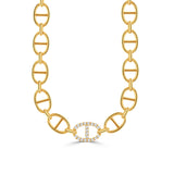 Diamond Equestrian Link Necklace
