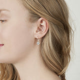 Sapphire Four-Star Wave Drop Earrings