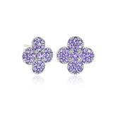 Quatrefoil Earrings in Amethyst