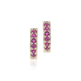 Colette Hoop Earrings in Rubies