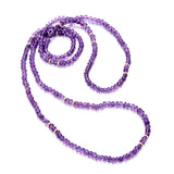Amethyst & Gold Station Necklace