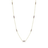 Triplets Necklace in Rubies