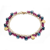 Garnet & London Blue Topaz Briolette Bracelet