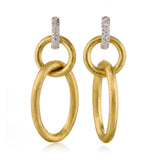 Diamond Link Drop Earrings