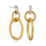 Diamond Link Drop Earrings