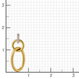 Diamond Link Drop Earrings