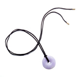 Lavender Jade Pi Pendant Necklace