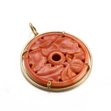Antique Imperial Court Coral Medallion