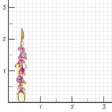 Multicolor Gemstone Briolette Cluster Earrings