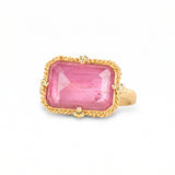 Pink Tourmaline East-West Ring