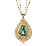 Green Tourmaline Pendant Necklace
