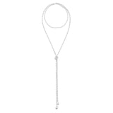 Reflect Lariat Necklace, Silver