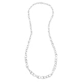 Offspring Graduated Long Link Necklace, Silver