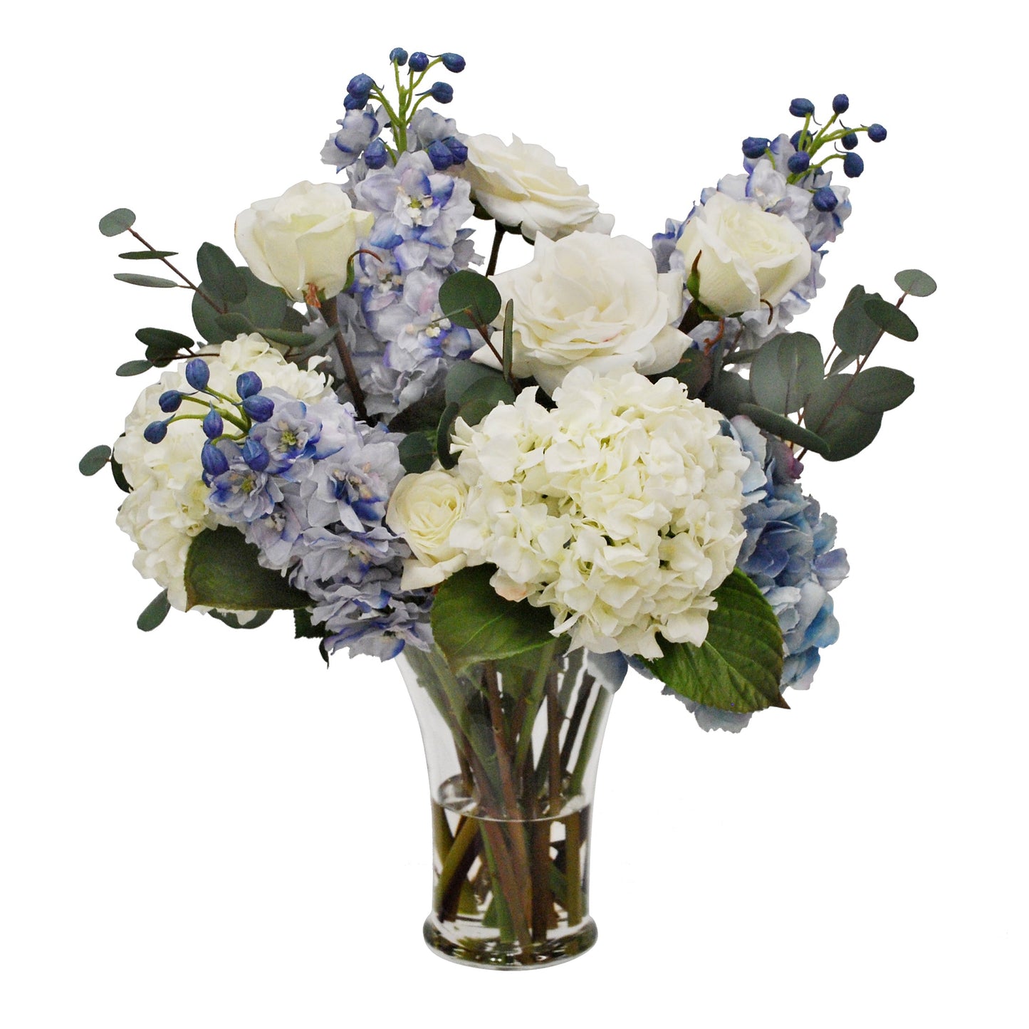 Delphinium & Hydrangea Arrangement