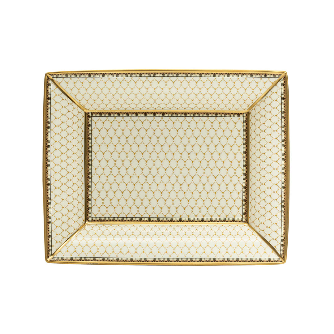 Halcyon Days Antler Trellis Trinket Tray, Ivory